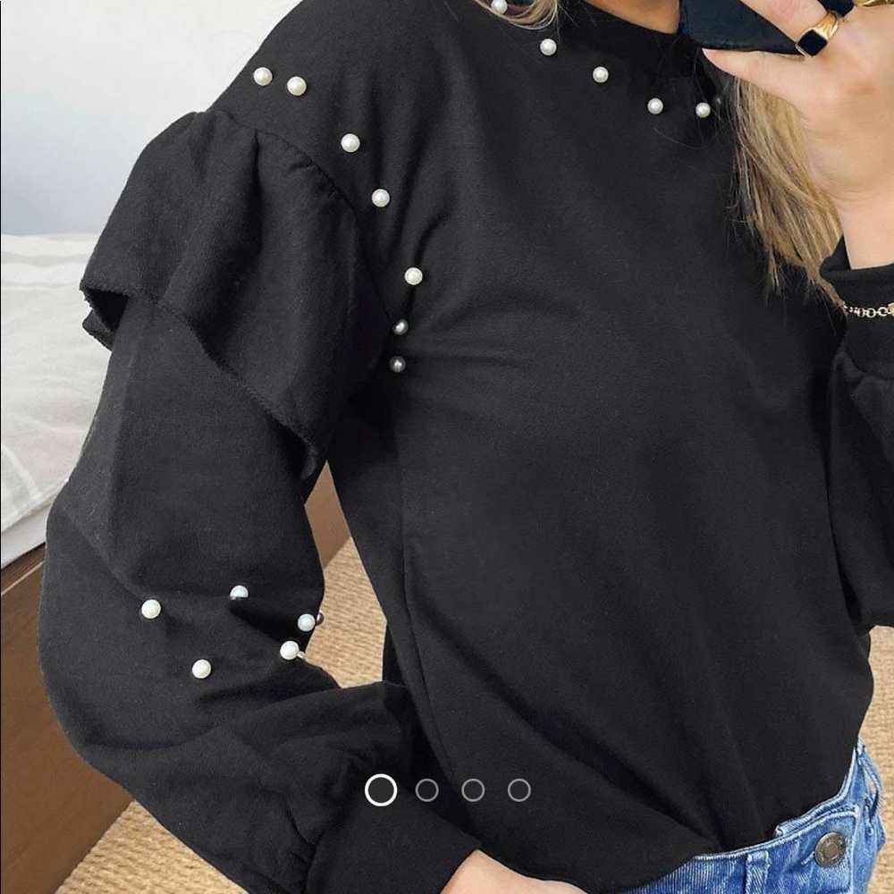 Sweater with pearl detail